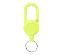 SHINROAD Porte-clés rétractable portable avec boucle anti-perte en acier avec mousqueton pour badge et bobine de badge Vert