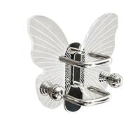 SHINROAD Support de salle de bain sans perçage, motif papillon, organisateur mural solution de rangement étanche à l'humidité avec crochets auto-adhésifs pour serviettes, clés, élégant B