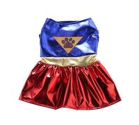 SHINROAD Vêtement doux et durable en polyester mélangé pour chien, costume de parrain samouraï pour chiens et chats de petite et moyenne taille, respirant, rouge et bleu, taille S