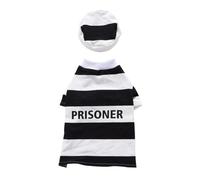 SHINROAD Vêtement doux et durable en polyester mélangé pour chien, costume de parrain samouraï pour chiens et chats de petite et moyenne taille, respirant, noir et blanc, taille M