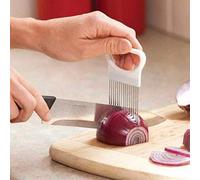 SHINsuke Ustensile de cuisine pour trancher les oignons, gadgets de cuisine, hachoir à légumes avec poignée antidérapante, hachoir de nourriture, trancheuse durable pour viande, blanc (2 pièce)