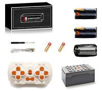 SHINTACRY Kit de 19 pièces Power Functions - Moteur à Grande Vitesse - Télécommande et Batterie au Lithium Rechargeable - Compatible avec la Technologie Lego, contrôle par Application