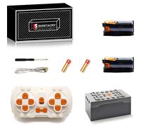 SHINTACRY Technique Power Functions Kit de 17 pièces Moteur Haute Vitesse, télécommande et Batterie au Lithium Rechargeable, Compatible avec Les Grandes Marques de Blocs de Construction, Les Amateurs