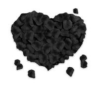 SHINTAYL Lot de 1200 pétales de rose pour chambre à coucher - Faux pétales de rose noirs artificiels pour mariage, Saint-Valentin, mariage, décoration d'amour, fête romantique