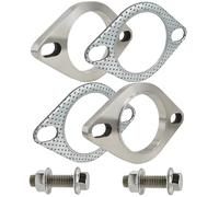 SHINTONES Kit de connexion de bride d'échappement en acier inoxydable à 2 boulons de 2,35 pouces et joints avec boulons et écrous (60 mm)