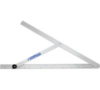 Shinwa 62662 Équerre de charpentier avec graduation (FAMEX 12607), rapporteur, forge à onglet