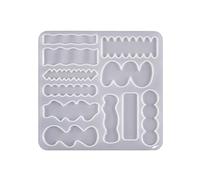 Shiny- Glossy Silicone Resin Molds Irregular Shape Hairpin Mold DIY Ornament Pendant Jewelry Epoxy Crafting Mold Irregular Hairpin Molds For Casting