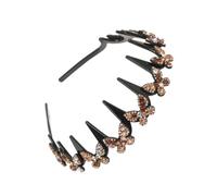 Shiny Headband Jeweled Headband Elegant Wavy Non-Slip Fine Comb Teeth