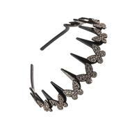 Shiny Headband Jeweled Headband Elegant Wavy Non-Slip Fine Comb Teeth