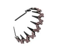 Shiny Headband Jeweled Headband Elegant Wavy Non-Slip Fine Comb Teeth | Bandeau en cristal ondulé, accessoire de cheveux embelli en strass scintillant, accessoire de cheveux lumineux et élégant