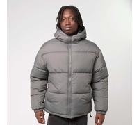 Shiny Puffer Jacket With Hood gris S