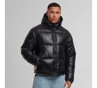 Shiny Puffer Jacket With Hood noir XXL