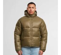 Shiny Puffer Jacket With Hood vert XL