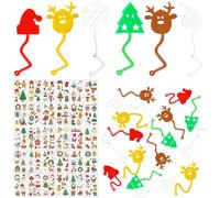 Shinybox 72 Pièces Noël Party Jouets pour Enfants, 42 Pièces Jouets Collants et 30 Autocollants de Tatouage pour Noël, Favori de Soirée pour Enfants Party Favor