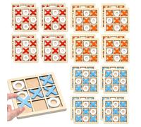 Shinybox Cadeau Anniversaire Enfants, 24 Pièce Jeu Tic-Tac-Toe Mini, Planches à Tac Tac Toe en Bois pour Enfants, Ensemble de Jeu de Table, Jouets Anniversaire Pinata