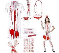 Shinybox Halloween Costumes : Infirmière Zombi, Infirmière Sanglante pour Carnaval, Fête, Cosplay
