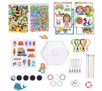 Shinybox Perles à Repasser 10mm, Lot de 1000 Pièces XL Perle a Repasser avec 10 Motifs et Plaques, Accessoires, Kit Créatif Complet pour Enfants Cadeaux Artisanaux de 3 Ans
