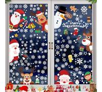 Shinybox Stickers Noel Fenetre, 9 Feuilles Reutilisable Electrostatique Decoration Noel Fenetre, Fenêtres Stickers Décorations Maison Verre pour Décorations