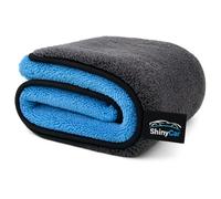 ShinyCar® UK : Serviette de séchage professionnelle XL en microfibre 1000 g/m², 75x55 cm, poils en peluche ultra doux, super absorbant, accessoire de détail, plus sûr qu'un chiffon en chamois