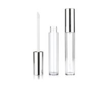 SHINYPASING 12pcs Tubes de Gloss à Lèvres Vides 5ml en Plastique Transparent Bouchon Argenté et Or, voir Volume Restant, pour Voyage et Sous-emballage Cosmétique