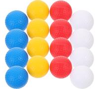 SHINYPASING 16 Balles de Golf Creuses Résistantes à l'usure en Plastique PP pour Entraînement Portable au Stade, Balles de Golf Colorées pour Adultes et Adolescents