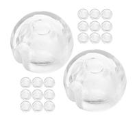 SHINYPASING 24 Pièces Arrêt à Sertir Transparent pour Chaîne à Billes | Pom, Design Discret et Invisible, Remplacement Rapide, pour Chaîne de Stores Vénitiens et Entretien Fenêtre
