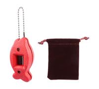 SHINYPASING Affûteur de Patins à Glace Double Noyau Diamant, Taille Compacte, Rouge, Outil d'entretien pour Hockey sur Glace Porte-clés, Conditionneur pour Lames de Patins, Couleur Aléatoire