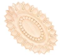 SHINYPASING Applique en Bois Sculpté Européenne Non Peinte 23 X 15 Cm Décoration Vintage pour Meubles Porte et Armoire Incrustation Bois Naturel pour Mobilier et Décoration Autocollant