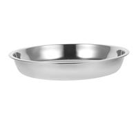 SHINYPASING Assiette Ménagère en Acier Inoxydable 26 Cm, Plateau de Service Rond Extra Épais, Assiette Plate Cuisine Occidentale et Repas, pour Famille, Restaurant et Buffet