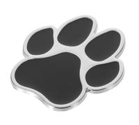SHINYPASING Autocollant Mignon de Patte de Chien pour Voiture et Ordinateur Portable en Alliage de Zinc Noir, Étanche et Facile à Coller, Décoration Créative pour Véhicule