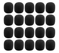 SHINYPASING Bonnette Anti-vent pour Microphone Cravate en Mousse Noire 30x24x13 Mm, Lot de 20 Housses Coupe-vent pour Micro, Accessoires Studio D’enregistrement, Protection Anti-souffle