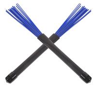 SHINYPASING Brosse de Tambour Nylon Rétractable Bleue, 1 Paire avec Manche Plastique, Balai Professionnel pour Batterie Jazz et Percussion, Accessoire Pratique pour Batteurs Débutants