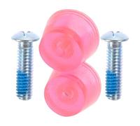 SHINYPASING Butées de Patins Résistantes à l'usure en PU Rose, Freins de Patins Faciles à Installer pour Roller, Stabilité D'arrêt Rapide, 1 Paire avec Vis