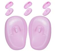 SHINYPASING Cache-oreilles en Silicone Lavande Non Glissant et Résistant la Chaleur, Lot de 4 Paires pour Protection Auditive Lors de Coupes et Colorations Capillaires