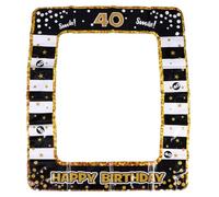 SHINYPASING Cadre Photo Gonflable Anniversaire pour Garçon et Filles en PVC, Accessoires de Fête Écologiques et Sûrs, pour Photobooth et Fête d'anniversaire