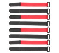SHINYPASING Colliers Antibruit Accessoires Pratiques Lot de 8 Rouge et Noir en Nylon Tours de Cou Ajustables Réduisant Le Chant des Coqs pour Volailles pour Poules