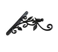 SHINYPASING Crochet de Support Mural en Fer Noir pour Panier à Fleurs Stable, Design Élégant et Simple, pour Suspendre Jardinières en Intérieur et Extérieur