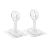 SHINYPASING Crochets Adhésifs pour Tringles à Rideaux 2 Unités, Montage sans Perçage Plafond, Adaptés pour Chambres et Bureaux