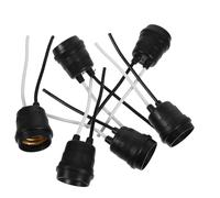SHINYPASING Douille E27 Étanche PVC Lot de 6 Câble Noir pour Éclairage Extérieur Jardin Terrasse, Support Ampoule Résistant Ac250V pour Usage DIY et Décoration Minimaliste
