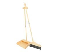 SHINYPASING Ensemble Balai à Long Manche en Poils Doux de Soie de Pin Noir Pelle à Poussière, Balai de Ménage pour Nettoyage Intérieur et Extérieur, Accessoire D'entretien Domestique Pratique