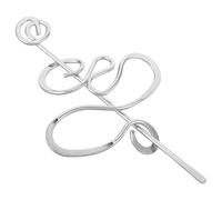 SHINYPASING Épingle à Cheveux Métallique Argentée Grosse Taille, Bâtonnet Incurvé Artisanal pour Femmes, Accessoire Coiffure DIY Vintage Mariage et Usage Quotidien, Baguette pour Cheveux