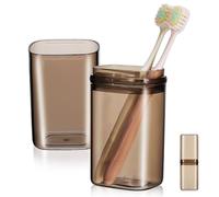 SHINYPASING Étui de Voyage pour Porte-brosse à Dents Compact Étanche avec Couvercle Tournant Rangement Pratique pour Brosse Dentifrice et Accessoires Nécessaire Toilette Voyage Polyvalent