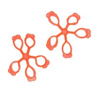 SHINYPASING Exerciseur de Doigts Rouge en Silicone et Plastique 2 Pièces pour Entraînement Manuel et Mobilité, pour Professeur de Guitare et Salle D'attente Bureau