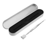 SHINYPASING Extracteur de Points Noirs Manuel en Acier Inoxydable Grand Format, Outil de Nettoyage Visage à Double Embout, Grattoir Précis pour Élimination des Comédons, Épurateur de Peau