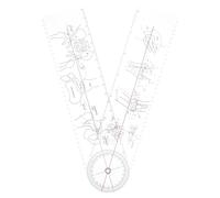 SHINYPASING Goniomètre Orthopédique Transparent en PVC 360° - Règle D’Angle de Rééducation des Membres pour Genou et Doigts, Outil de Mesure D’Angle Précis pour Physiothérapie et