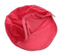 SHINYPASING Housse de Bouillotte en Flanelle Rouge Foncé, Grosse Taille, Protection Thermique Isolante pour Bouillotte Électrique et Plaque Chauffante, Accessoire D’hiver Confortable