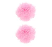 SHINYPASING Housse de Microphone Pare-vent en Peluche Rose, Lot de 2 Manchons Souples Anti-éclaboussures, Accessoire Pratique pour Chant Ktv et Protection Micro Compacte