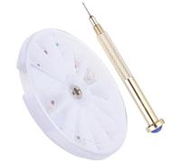 SHINYPASING Kit de Pendentifs Clous en Alliage avec Perce-ongles Portable pour Nail Art, 24 Pièces avec Boîte, Présent pour Amateurs de Manucure et Faux Ongles