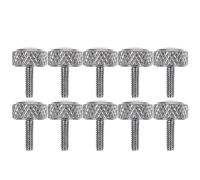 SHINYPASING Lot de 10 Vis de Verrouillage M2 X 6 Mm Moletées pour Pied à Coulisse, Accessoires de Précision Anti-desserrage, Vis à Vernier Robustes Compatibles Usage Industriel et