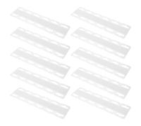 SHINYPASING Lot de 100 Crochets Adhésifs en Pvc Transparent Auto-adhésifs 45x35 Mm pour Languettes Suspendre, Onglets D'affichage pour Présentoirs, Fixation Murale Pratique pour Bureau